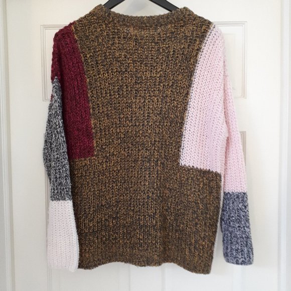 Suzy Shier Color Block Sweater - Size Large - Picture 2 of 3